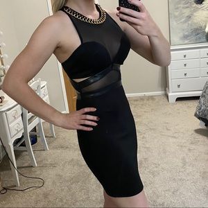 DO & BE sexy black mesh cut out dress